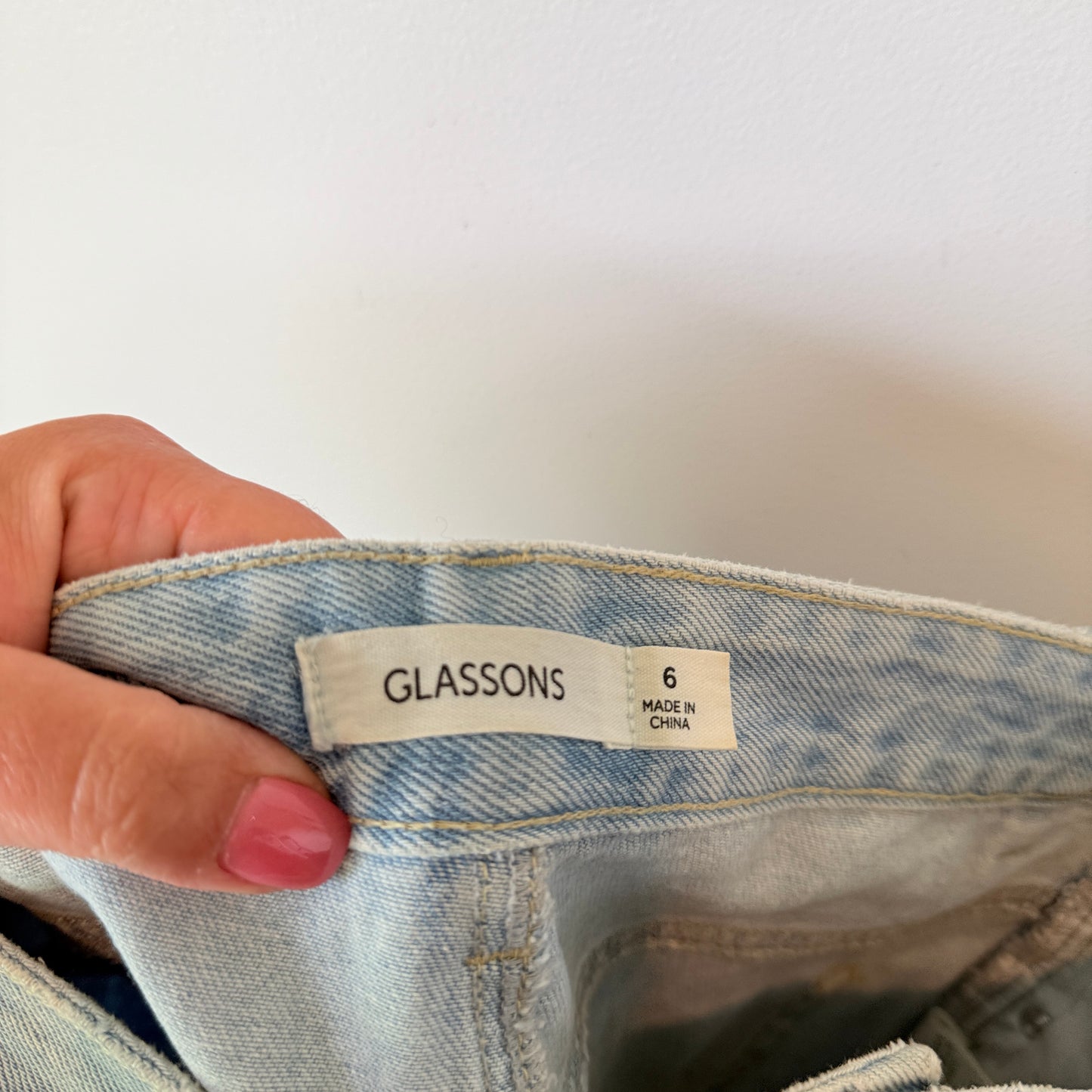 Glassons Size 6 Light Wash Denim Maxi Skirt