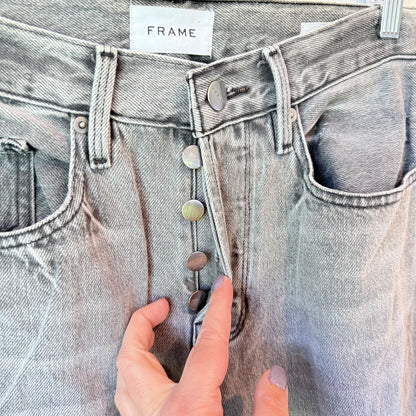 FRAME Size 27 Black Distressed Jeans