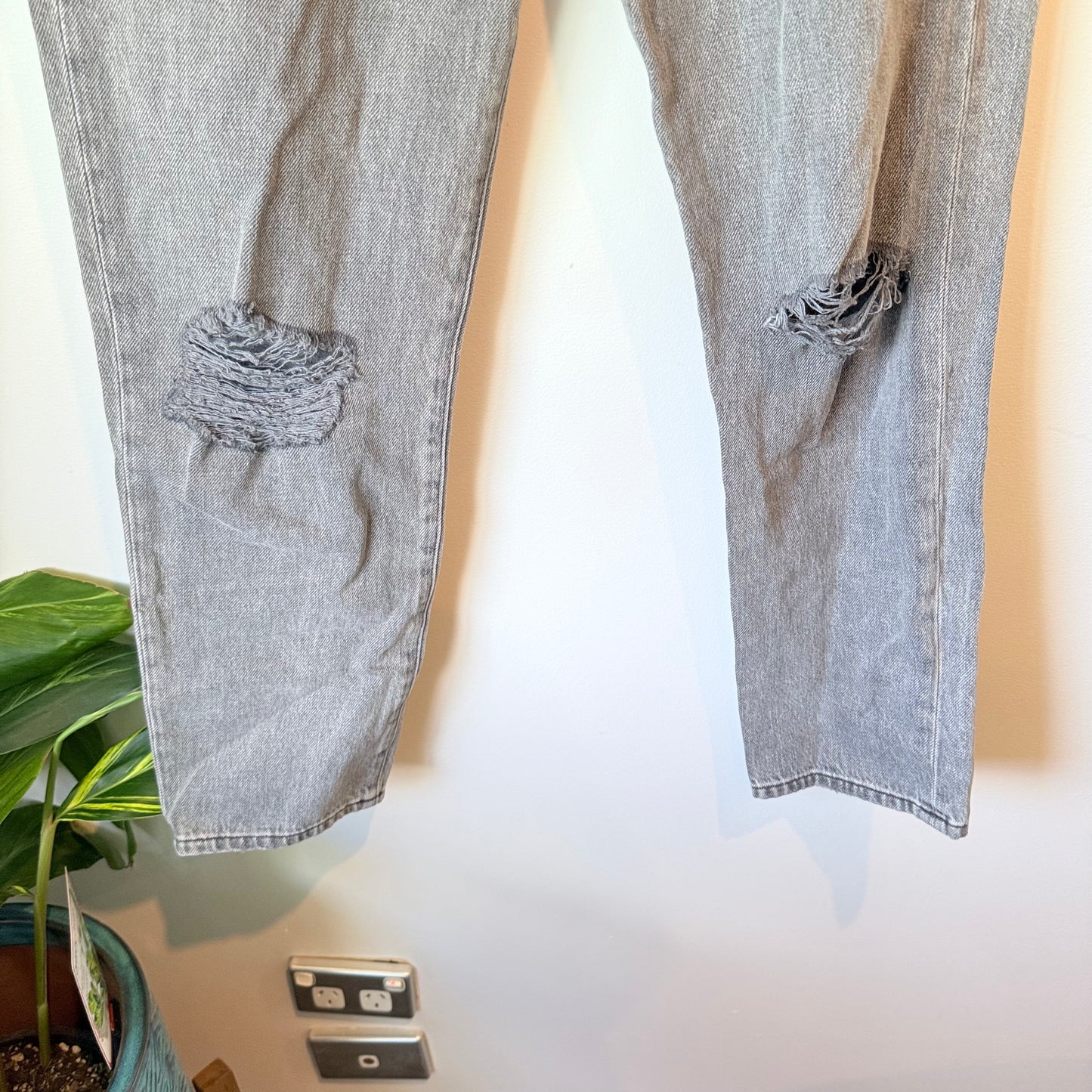 FRAME Size 27 Black Distressed Jeans