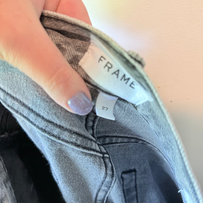 FRAME Size 27 Black Distressed Jeans
