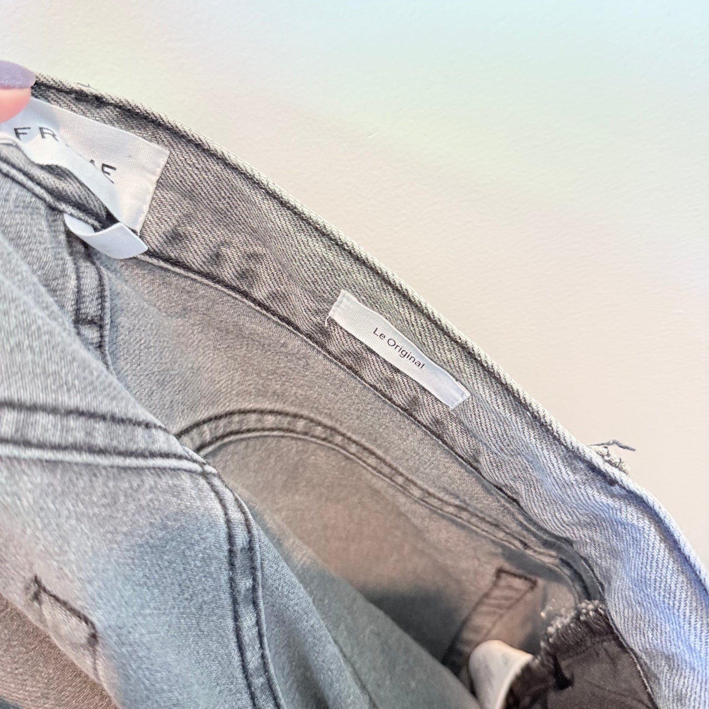 FRAME Size 27 Black Distressed Jeans