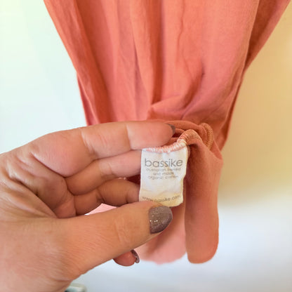 bassike Ribbed Organic Cotton Tank Dress Coral Size S