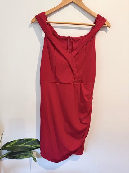 Shein Size L U/Arm to U/Arm 44cm Red Dress