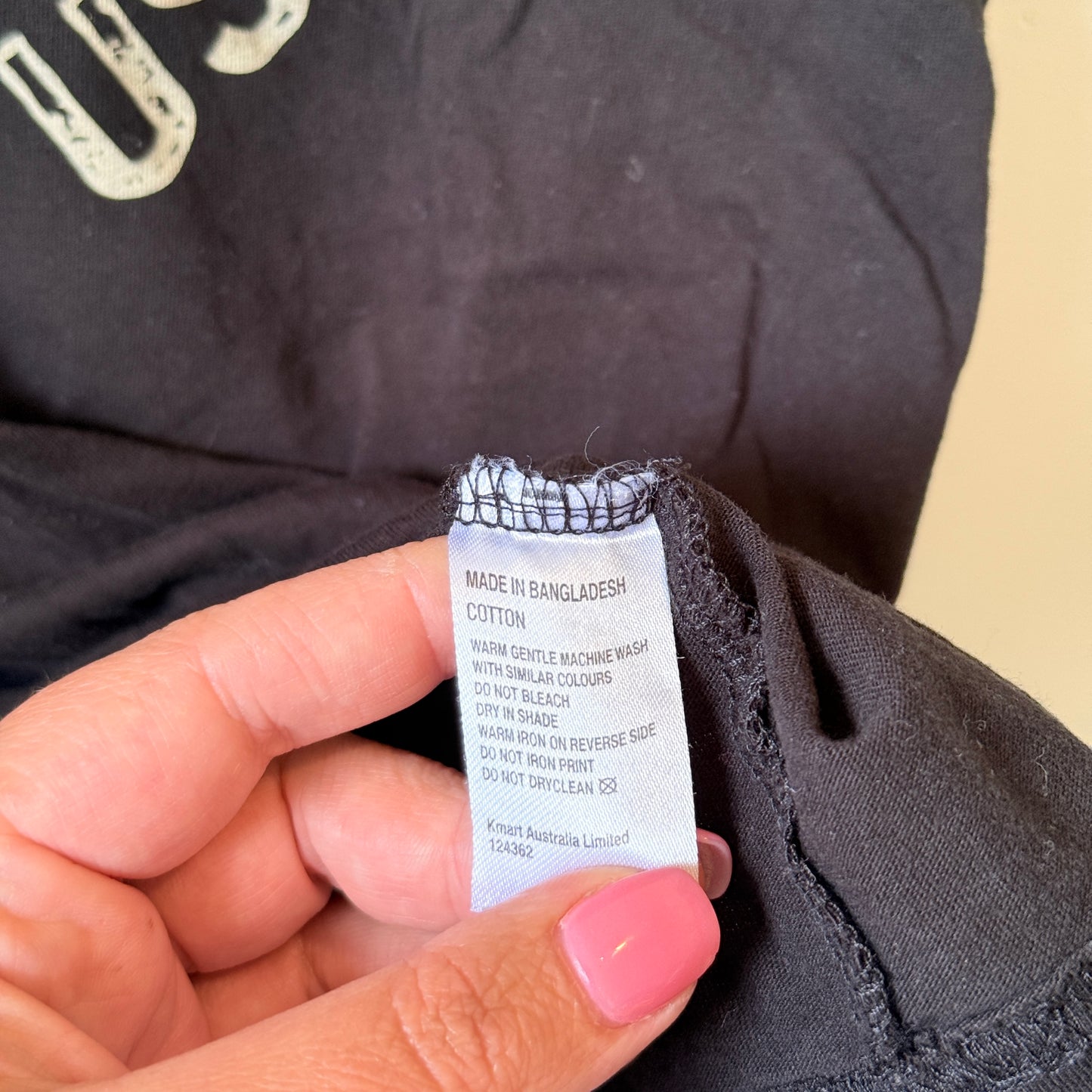 Regular Fit Size S Black Cotton Graphic T-Shirt