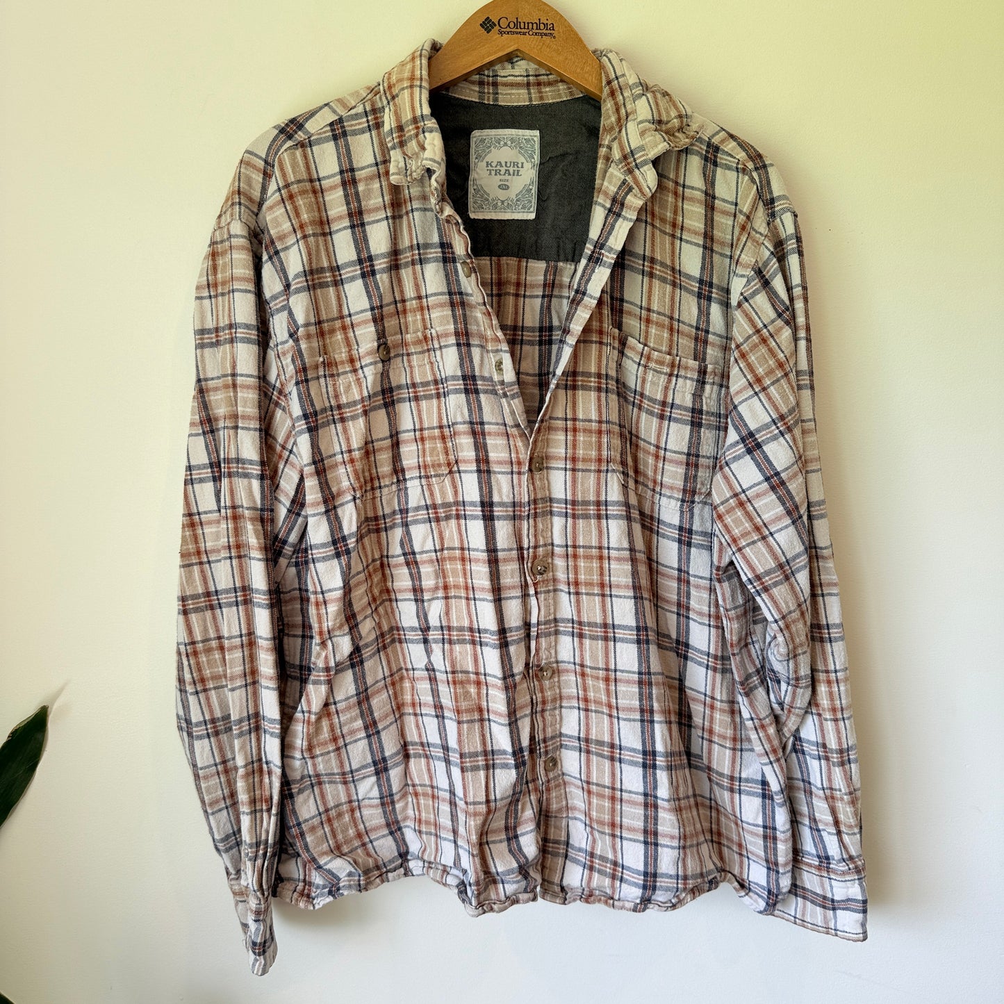 Kauri Trail Size 2XL Long-Sleeve Plaid Flannel Shirt
