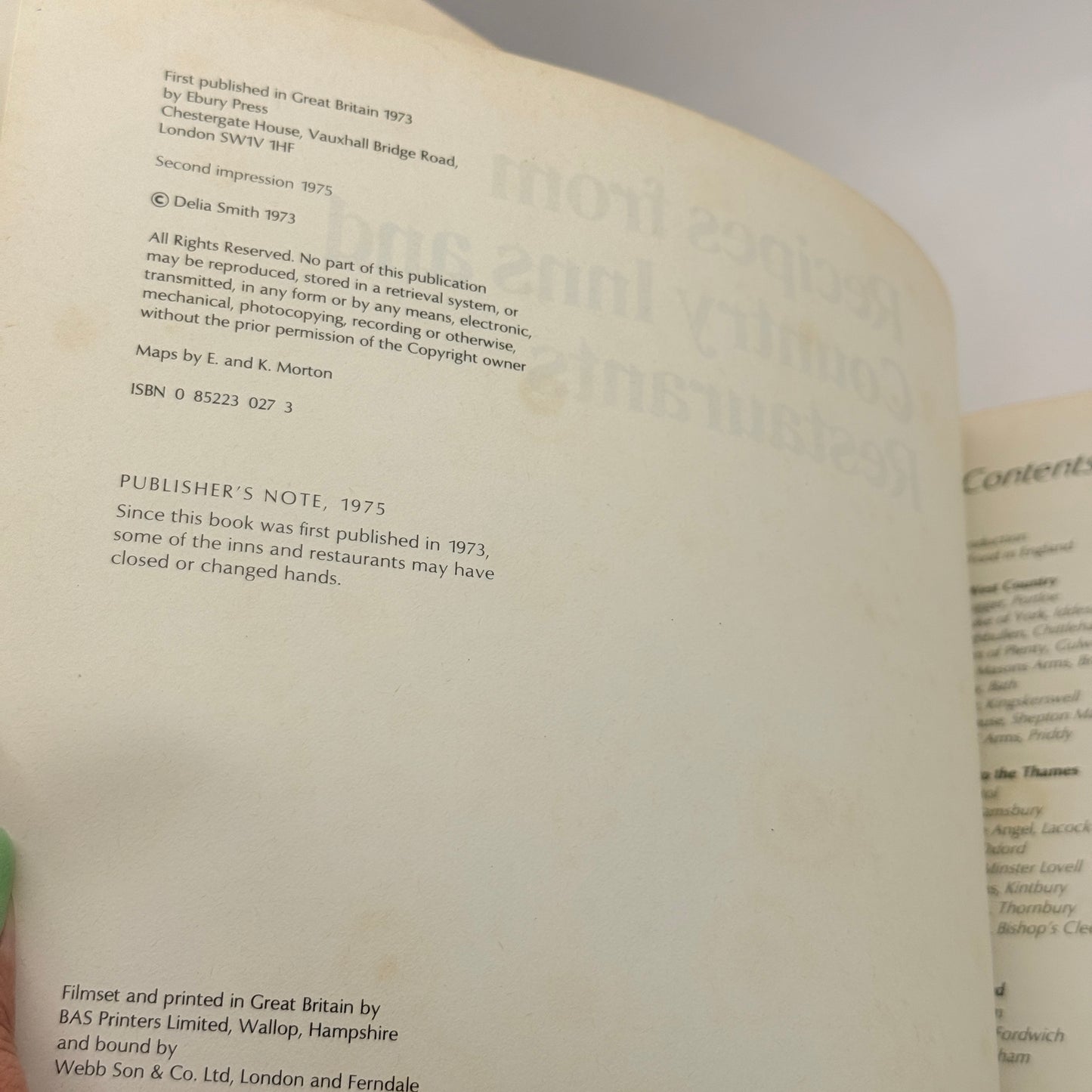 Recipes from Country Inns and Restaurants by Delia Smith