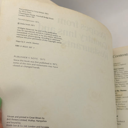 Recipes from Country Inns and Restaurants by Delia Smith