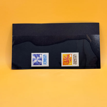 Royal Mail Scotland & Heraldic Lion 1st and 2nd Class Stamps Collectible Pair (With Sleeve)