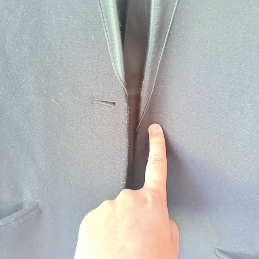 All Saints Size — Leni Black Wool-Blend Coat (missing button)