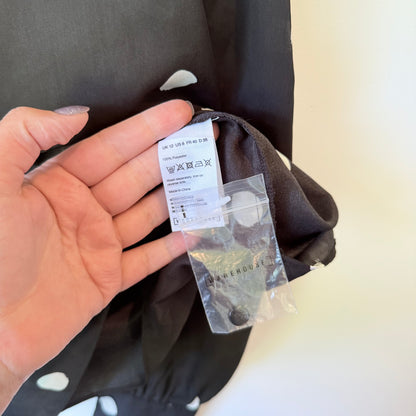 WAREHOUSE The Label Size 12 Dotty Bardot Top