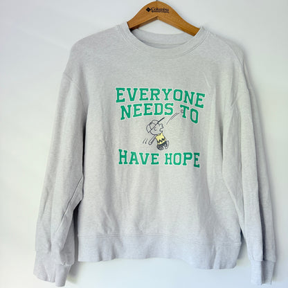 Uniqlo Size S Peanuts Light Grey Sweatshirt