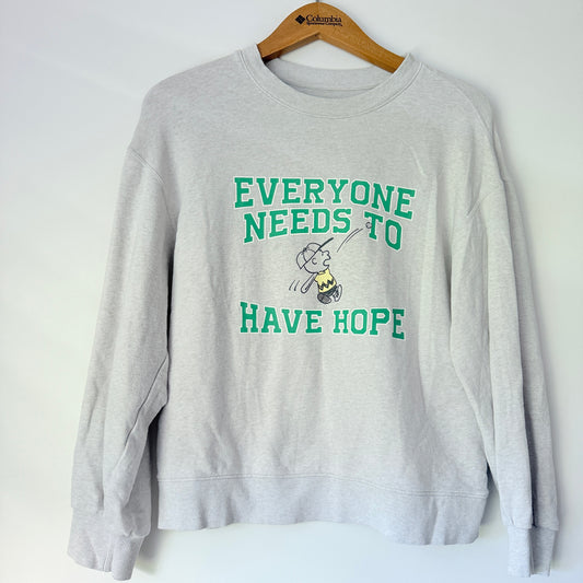 Uniqlo Size S Peanuts Light Grey Sweatshirt