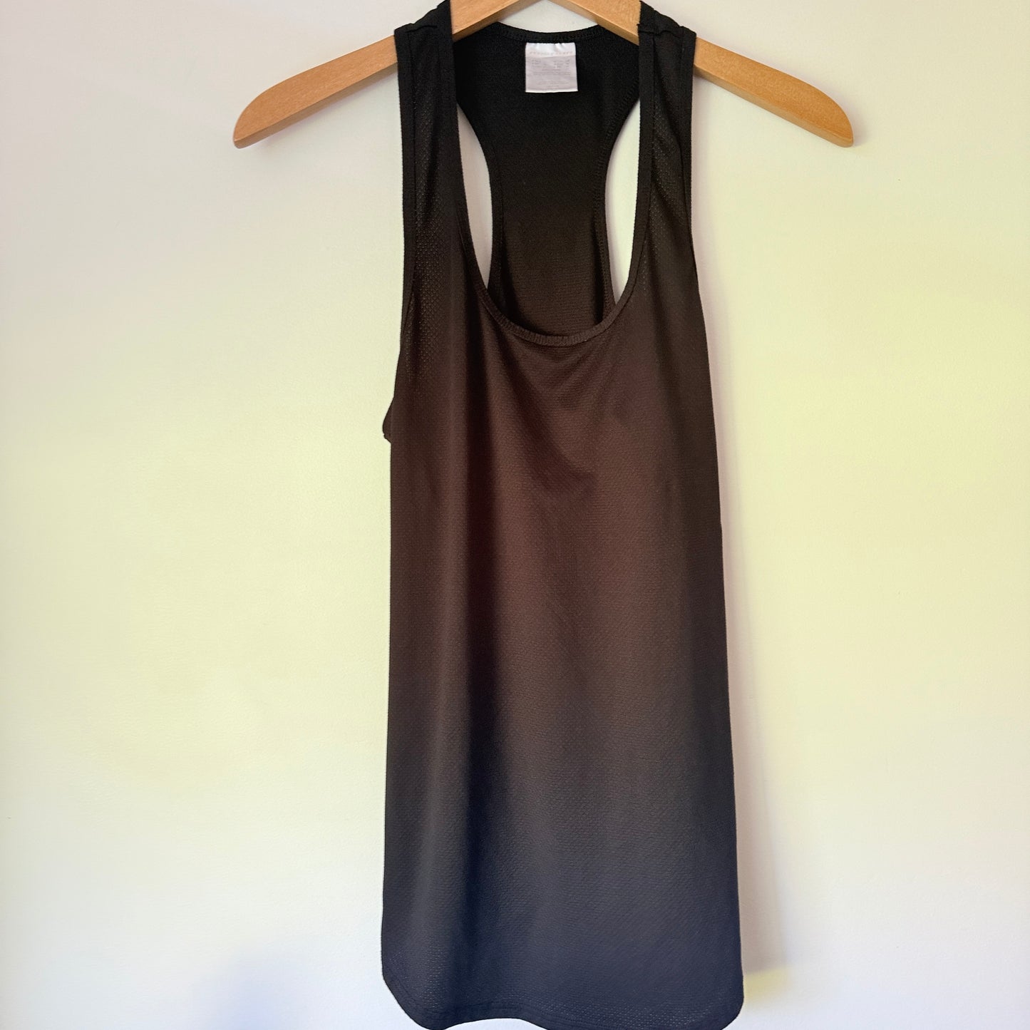 Running Bare Size 12 Black Racerback Tank Top