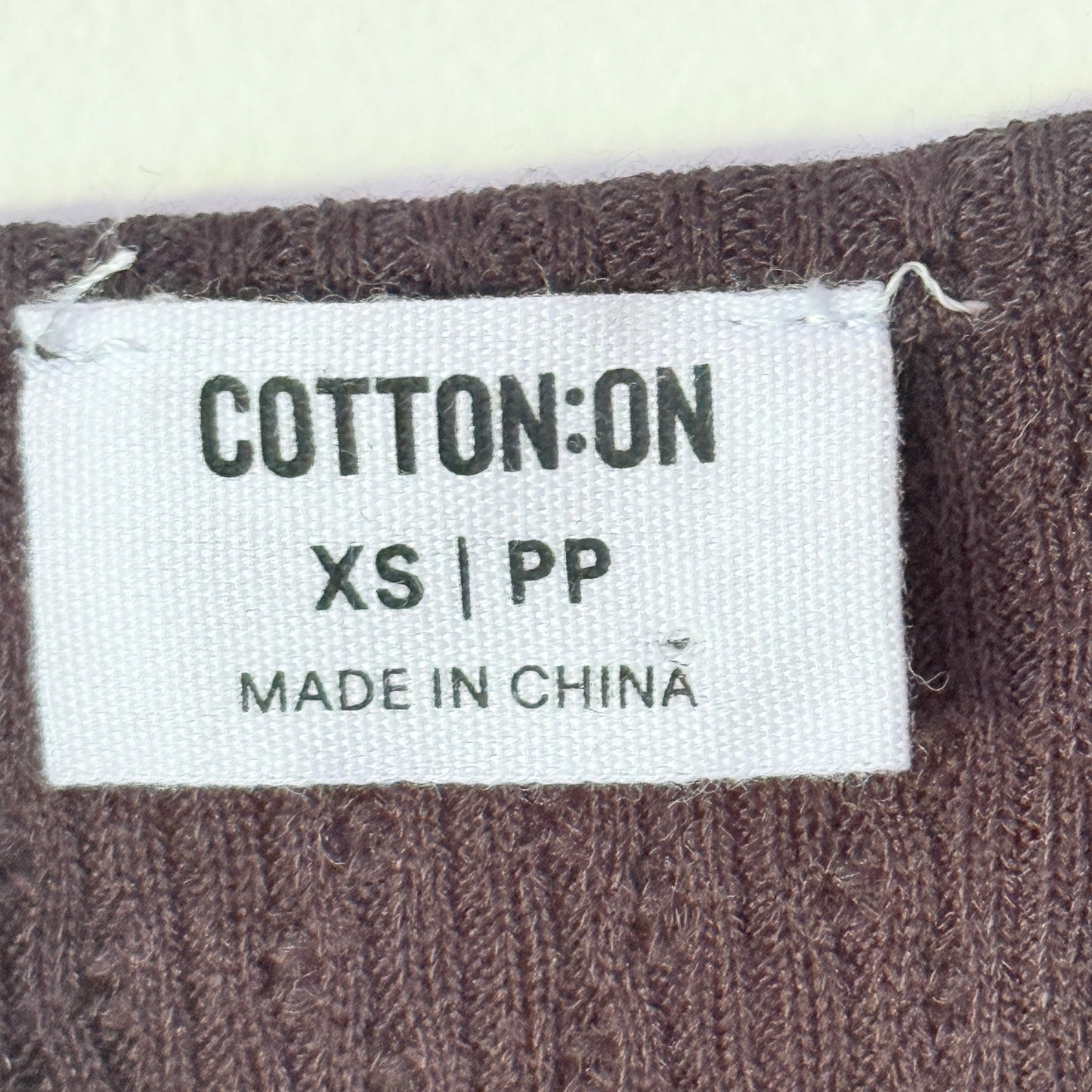 Cotton:On Size XS Black Ribbed Camisole Top