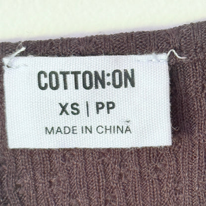 Cotton:On Size XS Black Ribbed Camisole Top