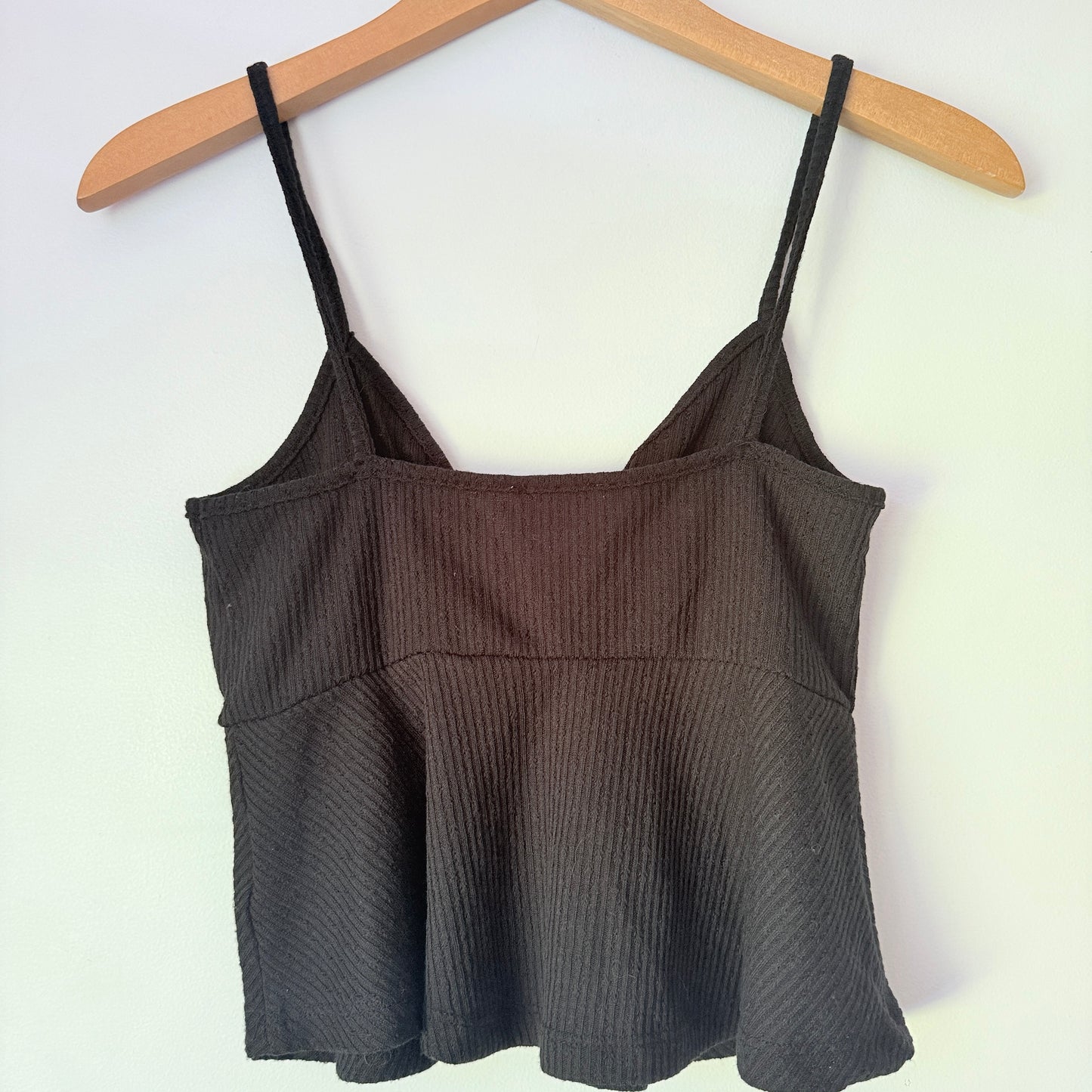 Cotton:On Size XS Black Ribbed Camisole Top