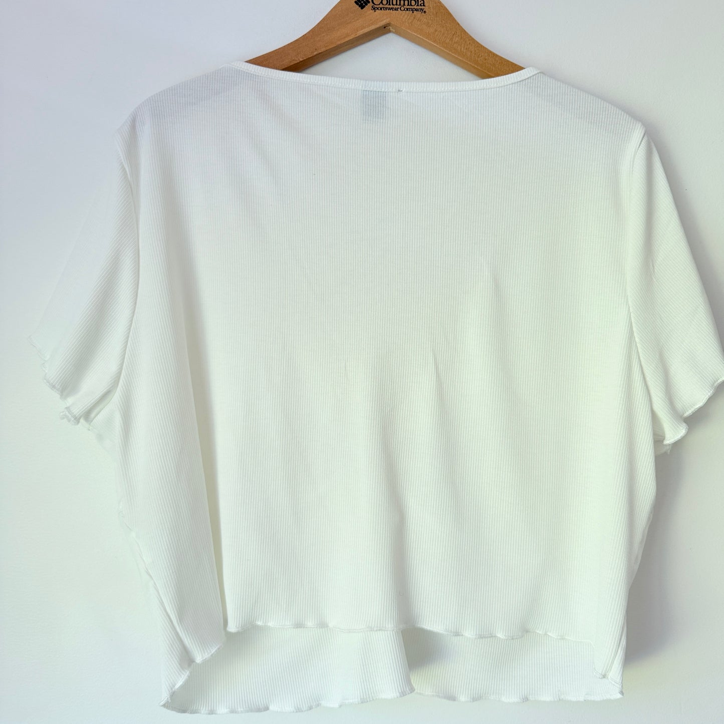 Shein Size 4XL White Knot Crop Top