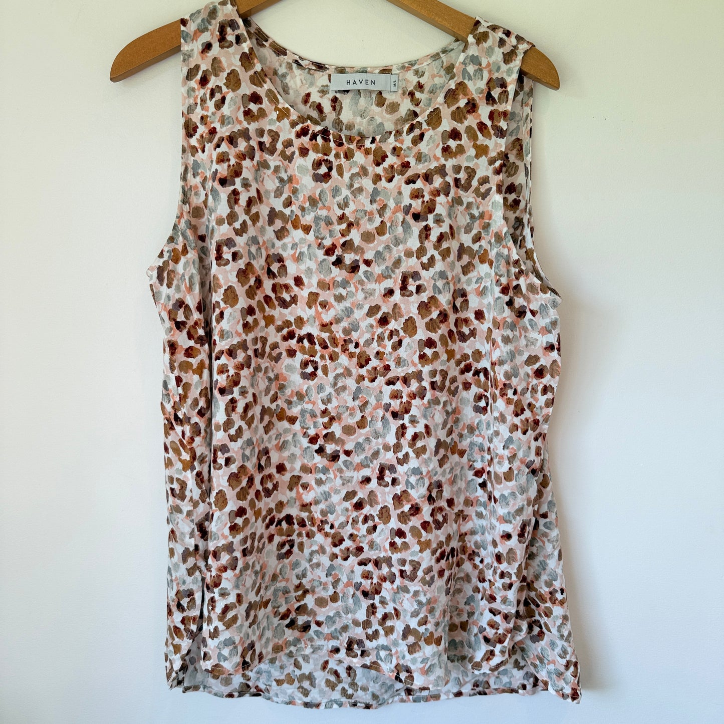 Haven Size M/L Rayon Tank Top in Savanna Print