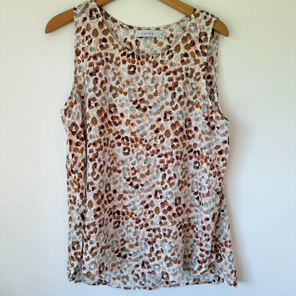 Haven Size M/L Rayon Tank Top in Savanna Print