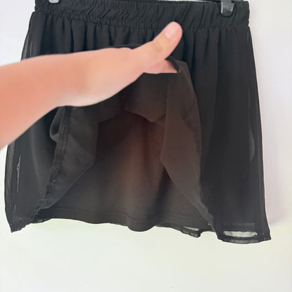Supre Size M Black Sheer Chiffon Elastic Waist Mini Skirt