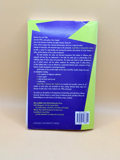 Social Policy in Aotearoa New Zealand by Christine Cheyne, Mike O’Brien, Michael Belgrave
