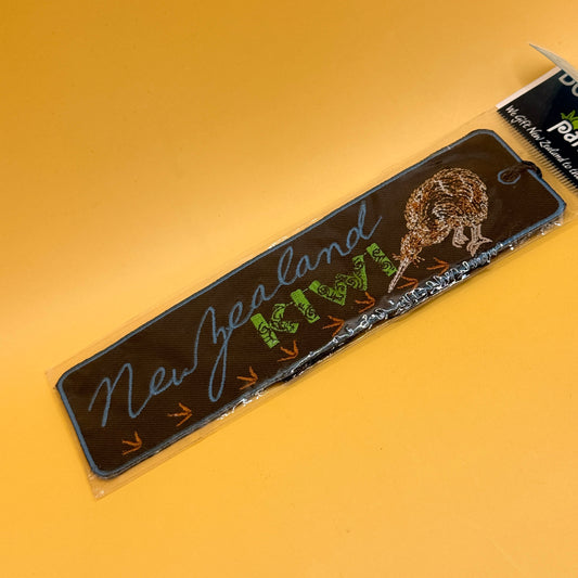 New Zealand Kiwi Embroidered Fabric Bookmark by Parrs
