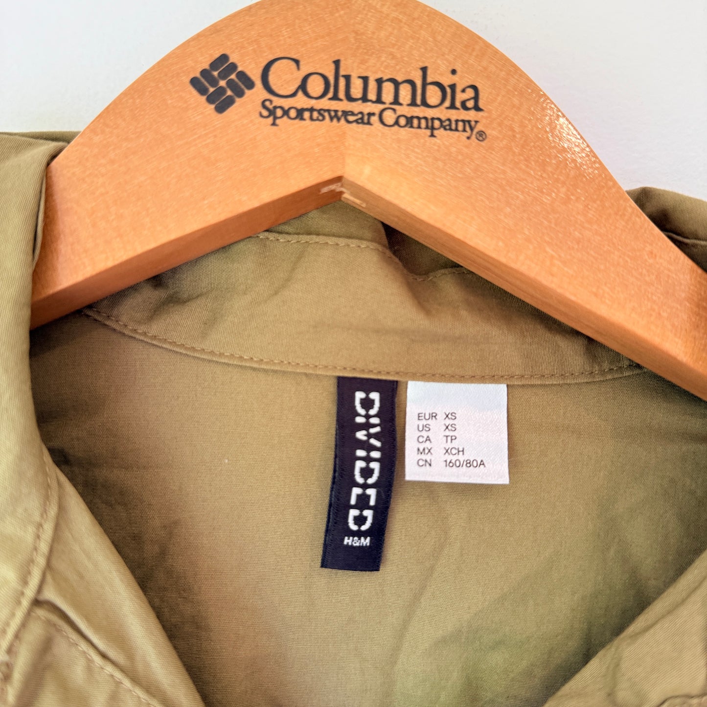 H & M Divided Cropped Button-Up Shacket