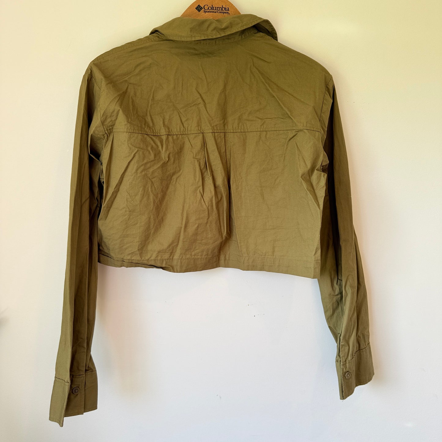 H & M Divided Cropped Button-Up Shacket