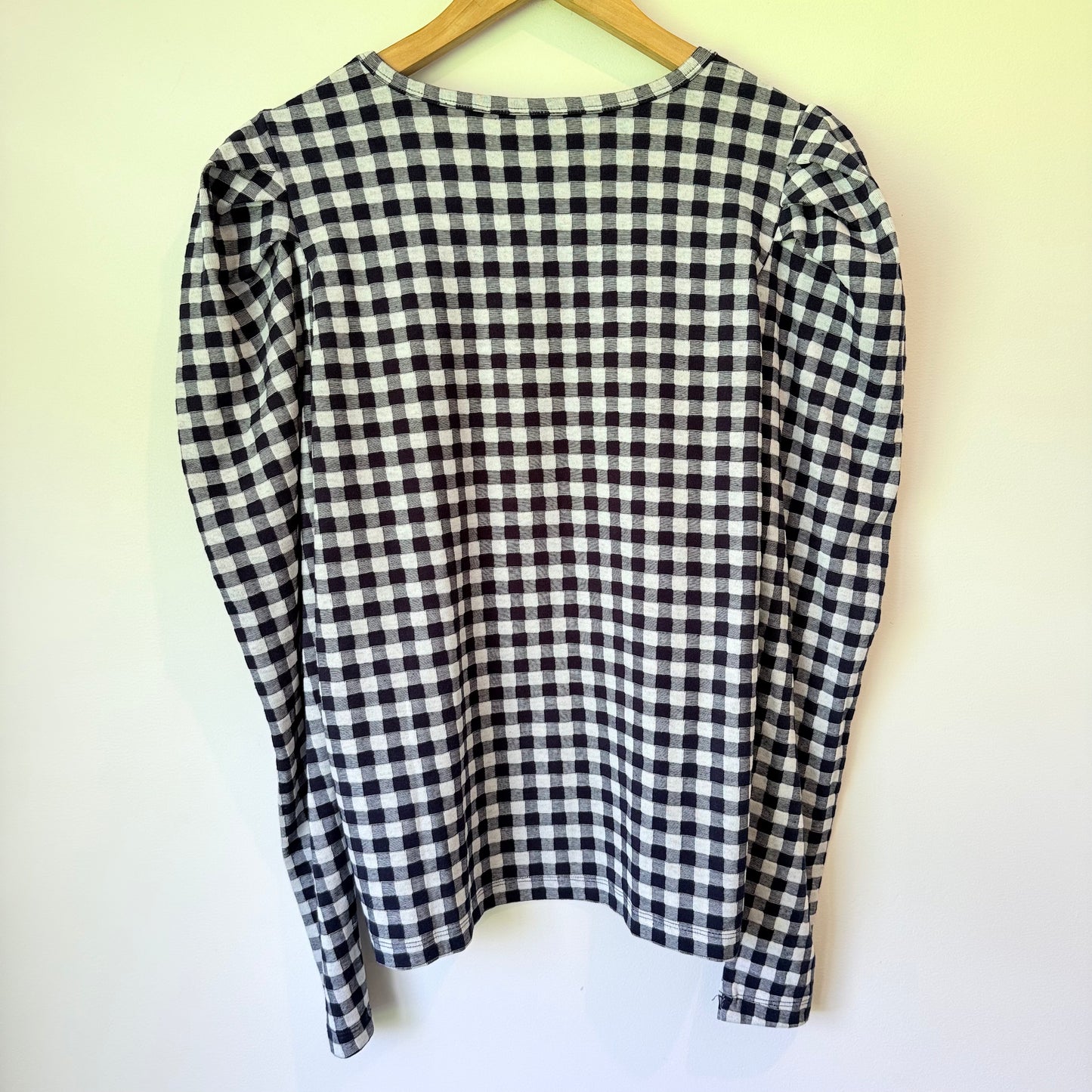 Foil Size S Gingham Cotton Blend Top