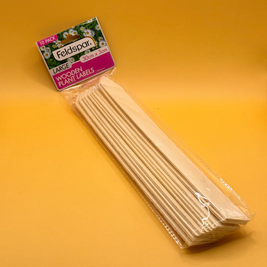 Feldspar Large Wooden Plant Labels 10 Pack 30cm Garden Markers