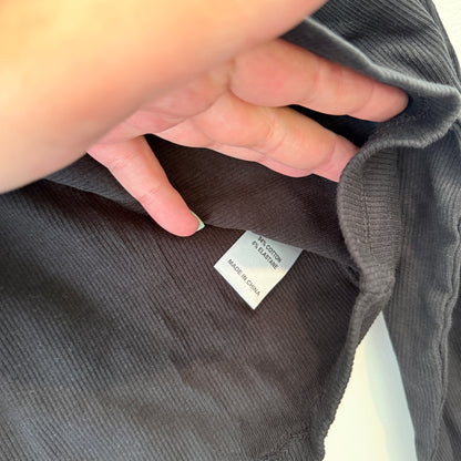 Dotti Ribbed Button-Up Cardigan Top – Size M