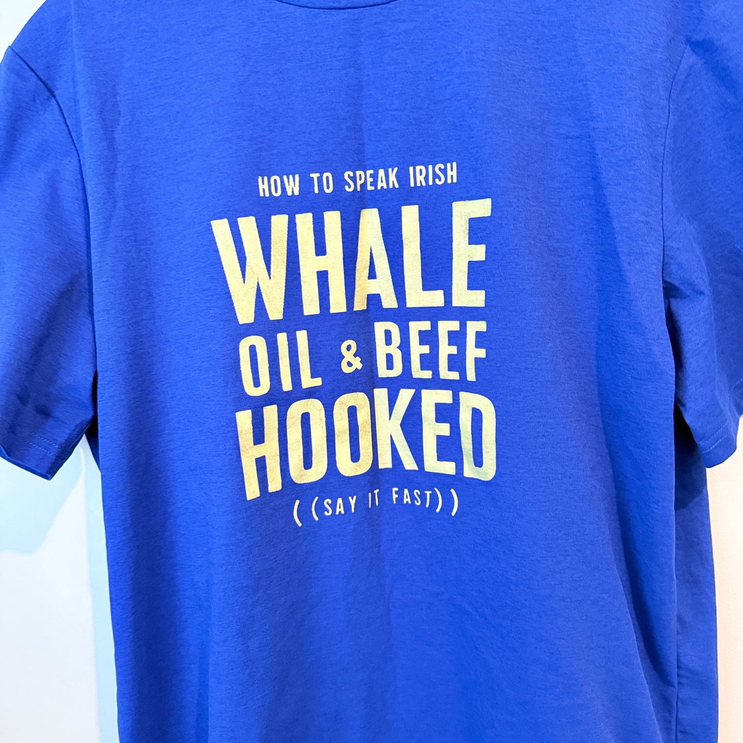 Blue Novelty How to Speak Irish Graphic Tee – Size L