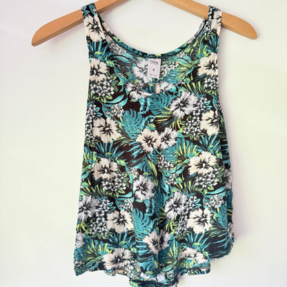 Now Size 6 Sleeveless Floral Print Top