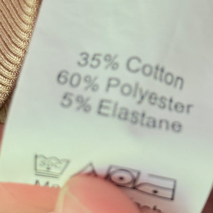 Shein Size XS Light Brown Ribbed High-Neck Sleeveless Crop Top