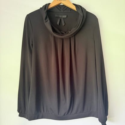 Bread n Butter Size U/Arm 47cm Black Long-Sleeved Cowl Neck Blouse