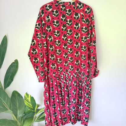 Check Your Size Poppy Toss Shirt Dress - Size F U/Arm 57cm