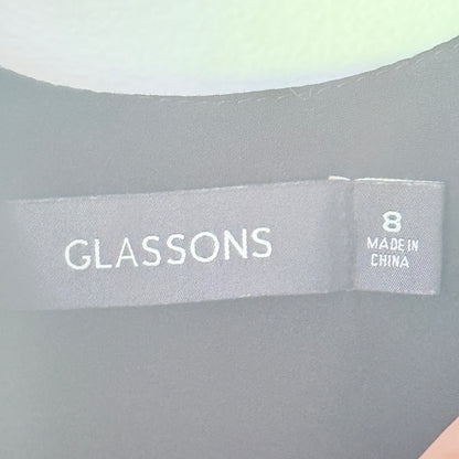 Glassons Size 8 Black Mini Slip Dress