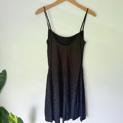 Glassons Size 8 Black Mini Slip Dress