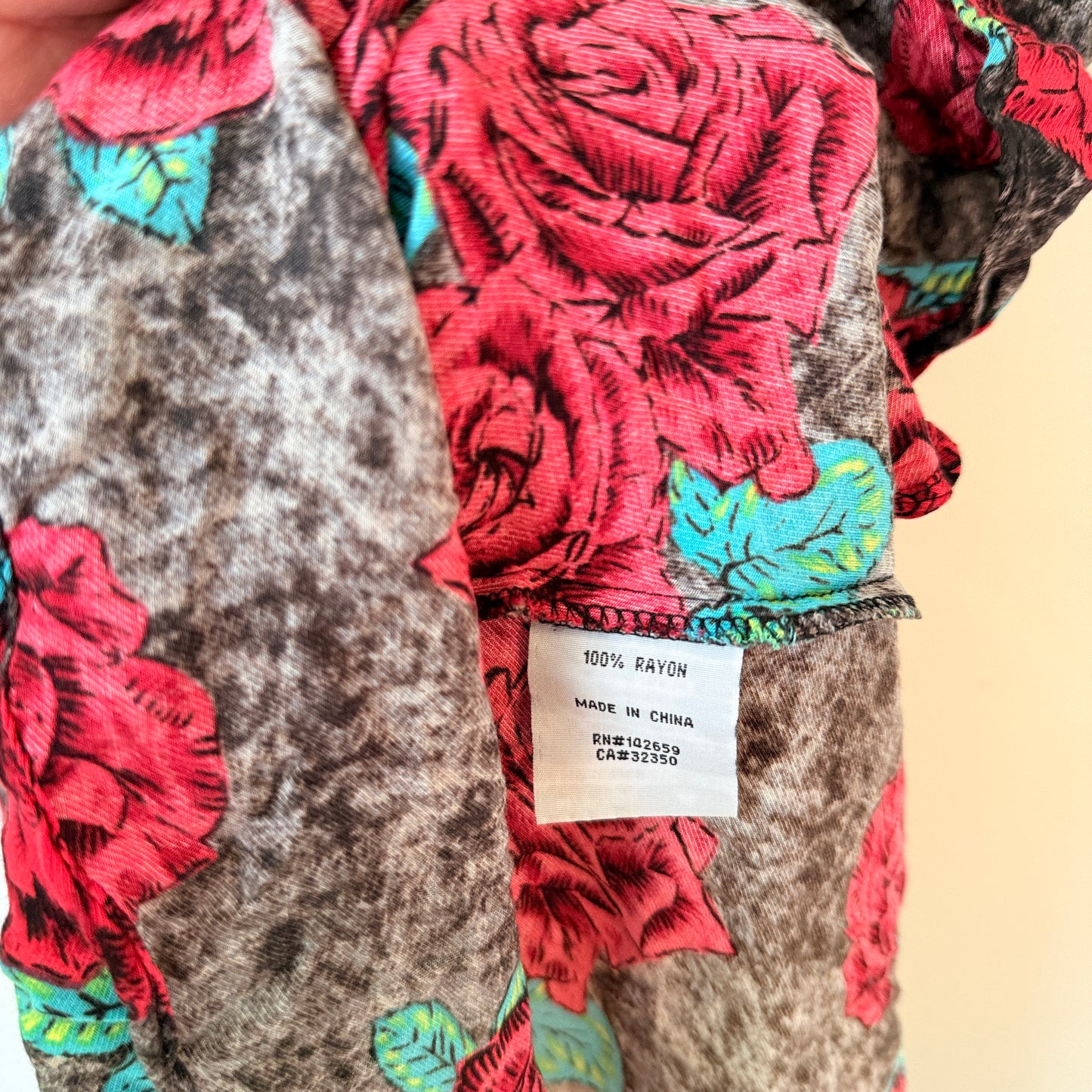 Rusty Size 10 Floral Print V-Neck Dress