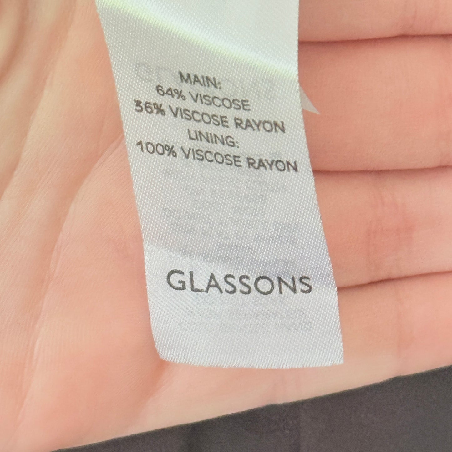 Glassons Size 8 Black Mini Slip Dress