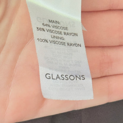 Glassons Size 8 Black Mini Slip Dress