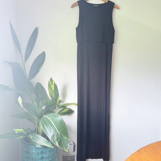 Topshop Size 10 Black Maxi Dress