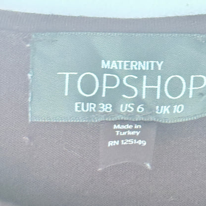 Topshop Size 10 Black Maxi Dress