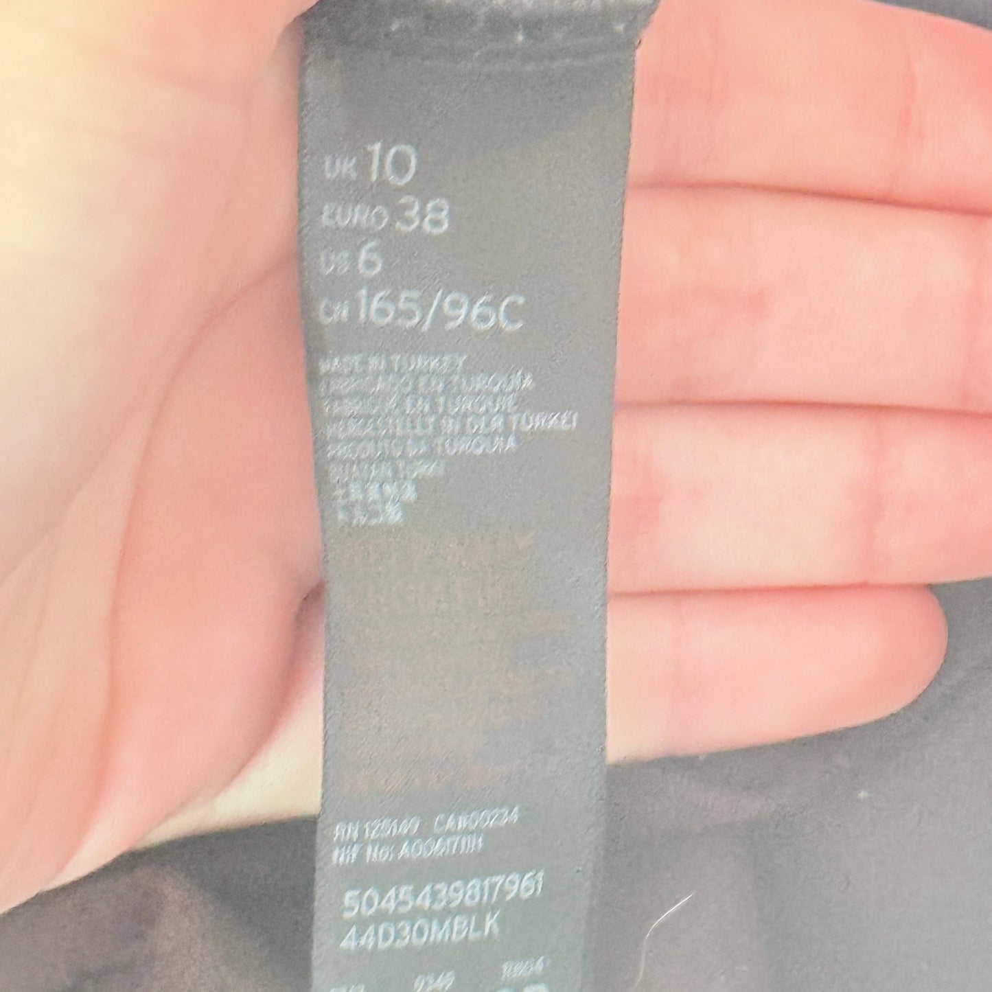 Topshop Size 10 Black Maxi Dress