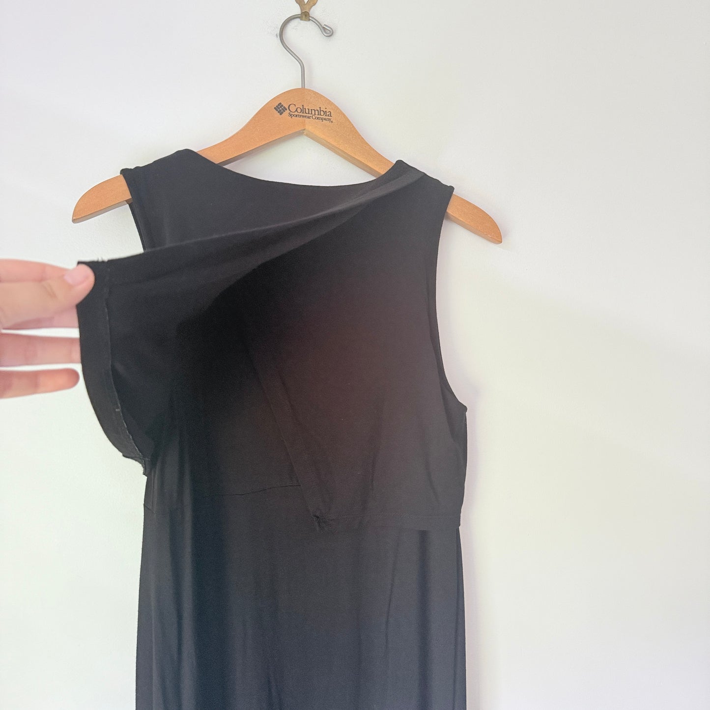 Brand Unknown Size U/Arm 44.5cm Sleeveless Black Dress