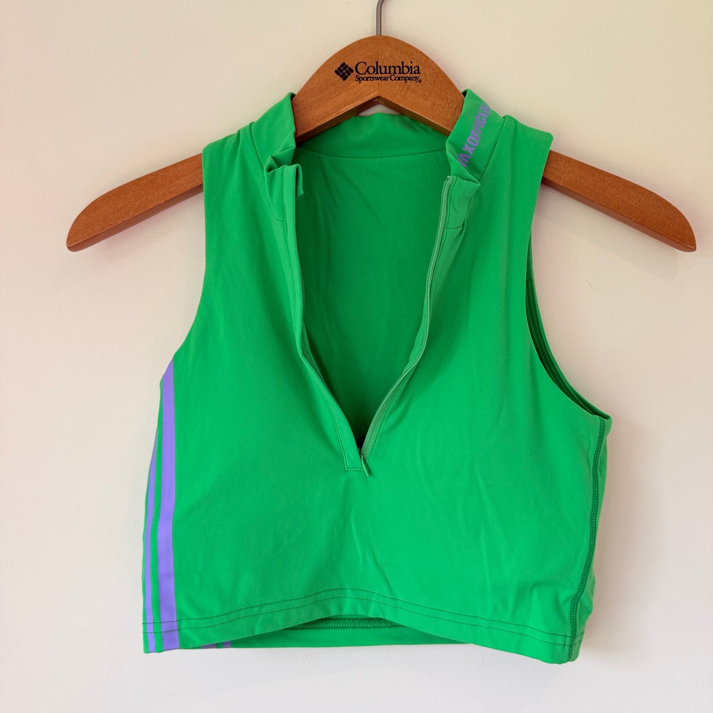 Stax Size XS Half Zip Crop Tank