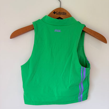 Stax Size XS Half Zip Crop Tank