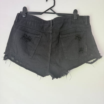 Neuw Distressed Black Denim Shorts