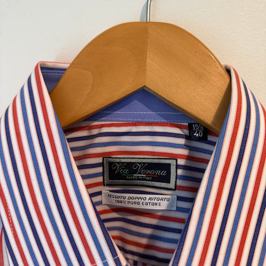 Via Verona Size 15 3/4 | 40 Short-Sleeve Button-Up Shirt