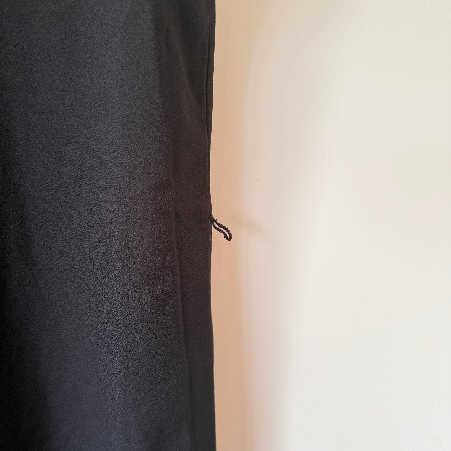 Mirrou Size 12 Black Sleeveless Button-Up Shirt Dress